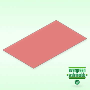 Skiva Rd transparent 0.25x150x300 mm (2) i gruppen Fabrikat / E / Evergreen / Klarplast 15x30cm hos Rynosx4 Hobbyshop AB (159901)