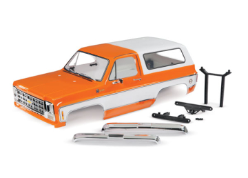 Traxxas Kaross Chevy Blazer '79 Orange Komplett Clipless i gruppen RADIOSTYRD BIL / Tillbehör / Karosser & tillbehör hos Rynosx4 Hobbyshop AB (428126-ORNG)