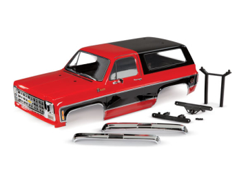 Traxxas Kaross Chevy Blazer '79 Röd Komplett Clipless i gruppen RADIOSTYRD BIL / Tillbehör / Karosser & tillbehör hos Rynosx4 Hobbyshop AB (428126-RED)