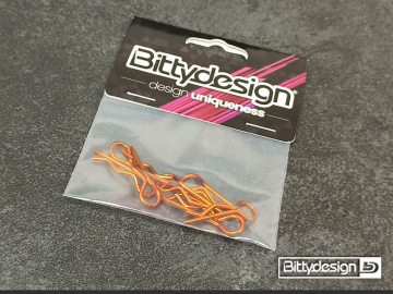 Bittydesign Karossklips Big Scale (8) - Orange i gruppen RADIOSTYRD BIL / Tillbehr / Karosser & tillbehr hos Rynosx4 Hobbyshop AB (BDBC-88O)