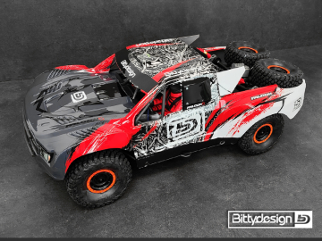 BITTYDESIGN FALCON-X 1/7 Röd för TRAXXAS UDR 1.5mm i gruppen RADIOSTYRD BIL / Tillbehör / Karosser & tillbehör hos Rynosx4 Hobbyshop AB (BDTRX7-FLCK-PPR)