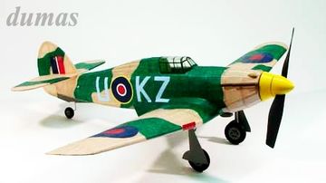 Hawker Hurricane 762mm Trbyggsats# i gruppen Fabrikat / D / Dumas / Flygmodeller hos Rynosx4 Hobbyshop AB (DU0313)