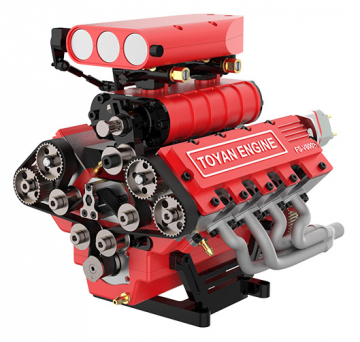 Toyan FS-V800GCS 8-Cyl Metanolmotor 4-Takt Byggsats i gruppen RADIOSTYRD BIL / Tillbehr / Brnslemotorer / Motorer Byggsats hos Rynosx4 Hobbyshop AB (TE800VGCS)