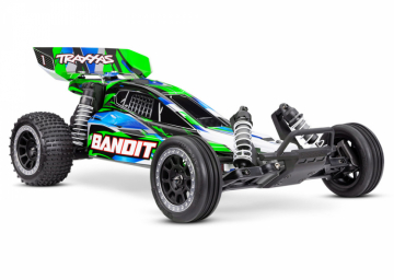 Traxxas Bandit 2WD 1/10 RTR HD Grn - USB-C laddare/NiMH Batteri i gruppen RADIOSTYRD BIL / RC-BILAR / Radiostyrda bilar (el) hos Rynosx4 Hobbyshop AB (TRX24254-8-GRN)