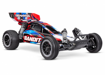 Traxxas Bandit 2WD 1/10 RTR EHD Rd - USB-C laddare/NiMH Batteri i gruppen RADIOSTYRD BIL / RC-BILAR / Radiostyrda bilar (el) hos Rynosx4 Hobbyshop AB (TRX24254-8-RED)