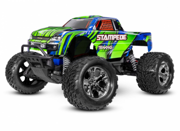 Traxxas Stampede 2WD 1/10 RTR EHD Grn USB-C - Med Batteri/Laddare i gruppen RADIOSTYRD BIL / RC-BILAR / Radiostyrda bilar (el) hos Rynosx4 Hobbyshop AB (TRX36254-8-GRN)