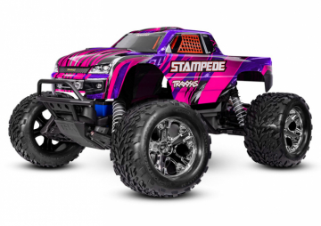 Traxxas Stampede 2WD 1/10 RTR EHD Pink USB-C - Med Batteri/Laddare i gruppen RADIOSTYRD BIL / RC-BILAR / Radiostyrda bilar (el) hos Rynosx4 Hobbyshop AB (TRX36254-8-PINK)