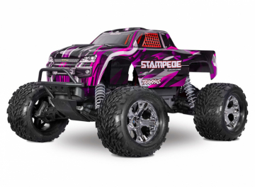 Traxxas Stampede 2WD 1/10 RTR HD BL-2s Pink i gruppen RADIOSTYRD BIL / RC-BILAR / Radiostyrda bilar (el) hos Rynosx4 Hobbyshop AB (TRX36354-4-PINK)