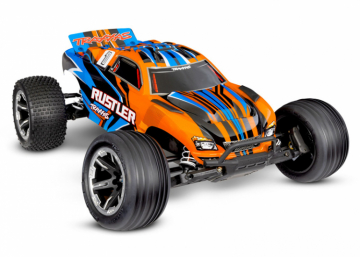 Traxxas Rustler 2WD 1/10 RTR EHD Orange USB-C Med Batteri/Laddare i gruppen RADIOSTYRD BIL / RC-BILAR / Radiostyrda bilar (el) hos Rynosx4 Hobbyshop AB (TRX37254-8-ORNG)