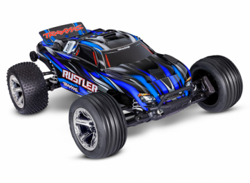 Traxxas Rustler 2WD 1/10 RTR BL-2s HD Bl i gruppen RADIOSTYRD BIL / RC-BILAR / Radiostyrda bilar (el) hos Rynosx4 Hobbyshop AB (TRX37354-4-BLUE)