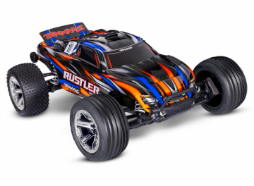 Traxxas Rustler 2WD 1/10 RTR BL-2s HD Orange i gruppen RADIOSTYRD BIL / RC-BILAR / Radiostyrda bilar (el) hos Rynosx4 Hobbyshop AB (TRX37354-4-ORNG)