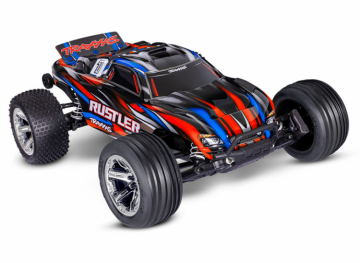 Traxxas Rustler 2WD 1/10 RTR BL-2s HD Rd i gruppen RADIOSTYRD BIL / RC-BILAR / Radiostyrda bilar (el) hos Rynosx4 Hobbyshop AB (TRX37354-4-RED)