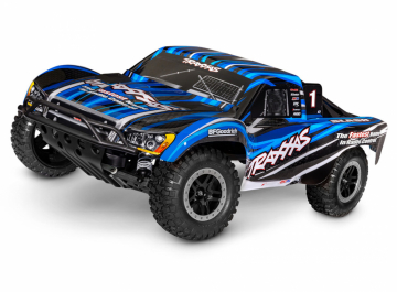 Traxxas Slash 2WD 1/10 RTR Blå EHD Clipless - NiMH Batteri/USB-C Laddare i gruppen RADIOSTYRD BIL / RC-BILAR / Radiostyrda bilar (el) hos Rynosx4 Hobbyshop AB (TRX58234-8-BLUE)