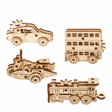 Ugears U-Fidget Magical Vehicles i gruppen Bygg & Verktyg / Byggsatser tr / Mekaniska Byggsatser hos Rynosx4 Hobbyshop AB (UG70262)