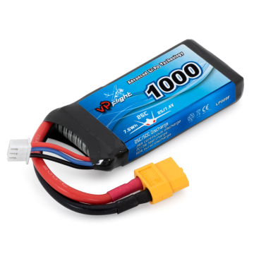 Vapex Li-Po Batteri 2S 7.4V 1000mAh 25C XT60-Kontakt i gruppen Elektronik / Batterier & laddare / Batterier / Li-Po hos Rynosx4 Hobbyshop AB (VPLP009FXT)