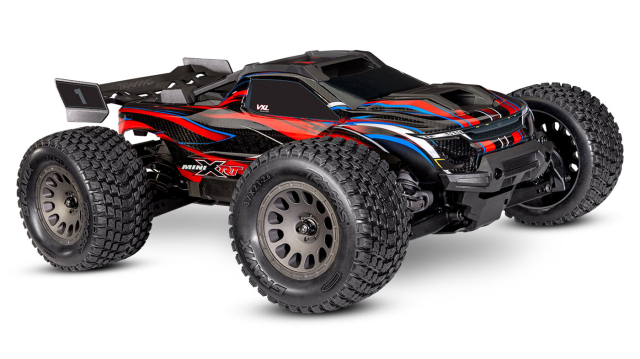 Traxxas Mini XRT RTR TQi VXL-3s Röd - USB-C Laddare / 2s LiPo