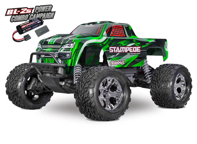 Traxxas Stampede 2WD BL-2s HD 1/10 Grön