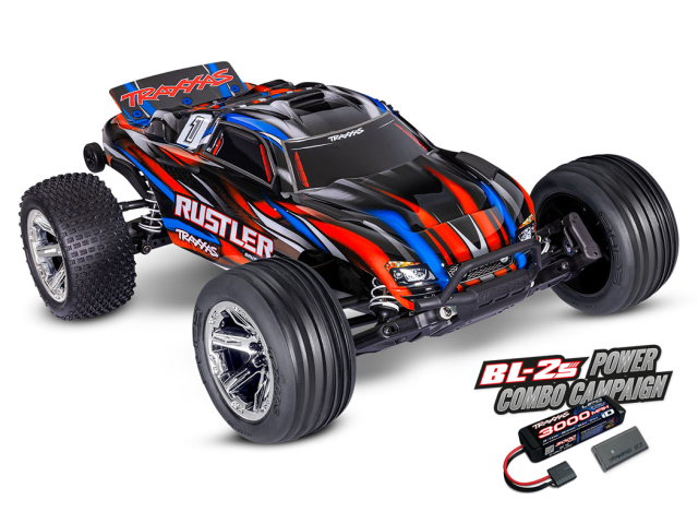 Traxxas Rustler 2WD BL-2s EHD 1/10 Röd